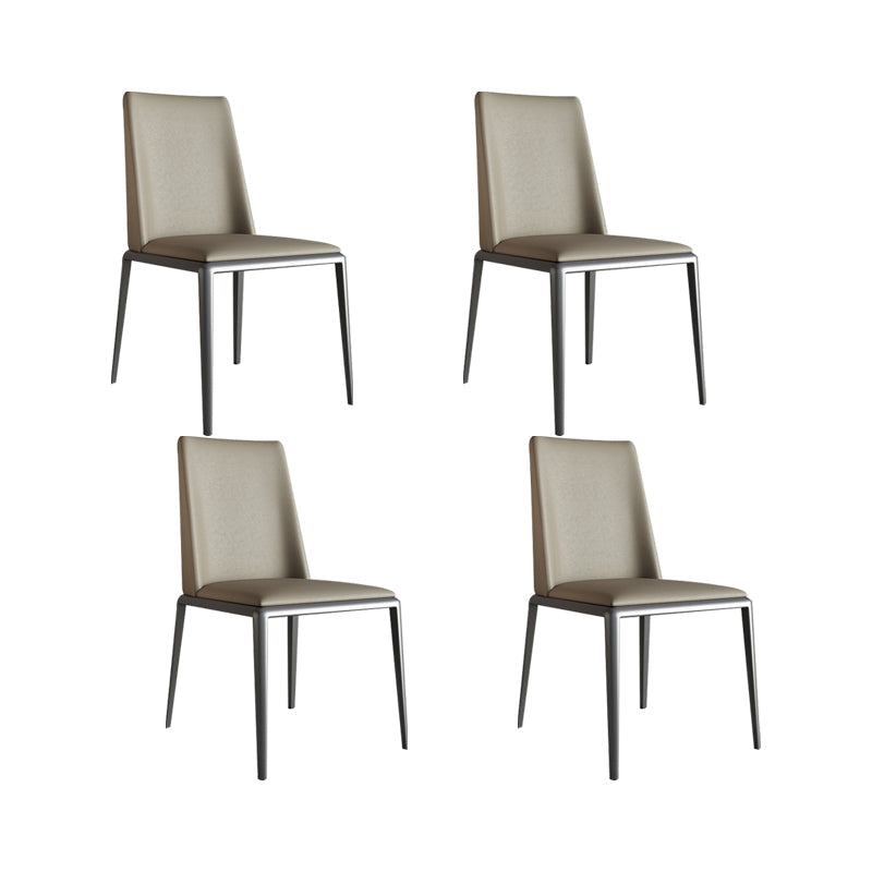 Industrial Upholstered Armless Chair Kitchen Parsons Dining Chair