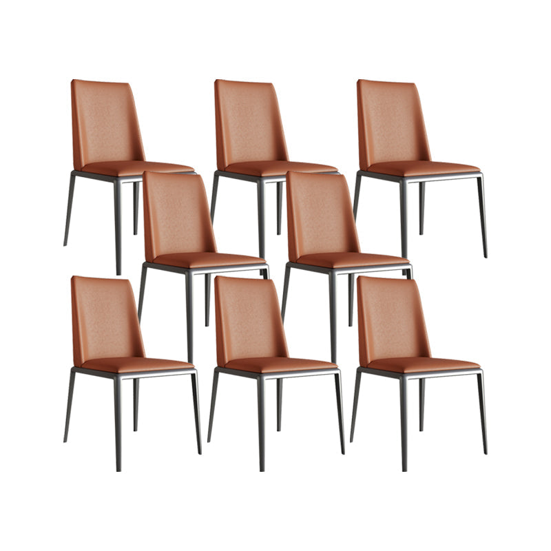 Industrial Upholstered Armless Chair Kitchen Parsons Dining Chair