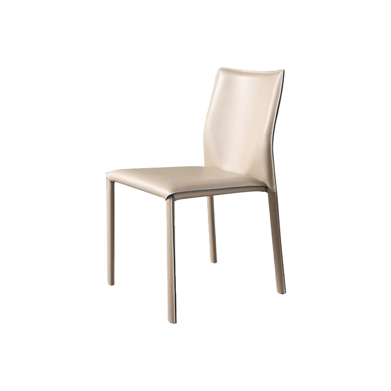 Silla de brazo sin brazo de comedor silla de comedor de cuero falso