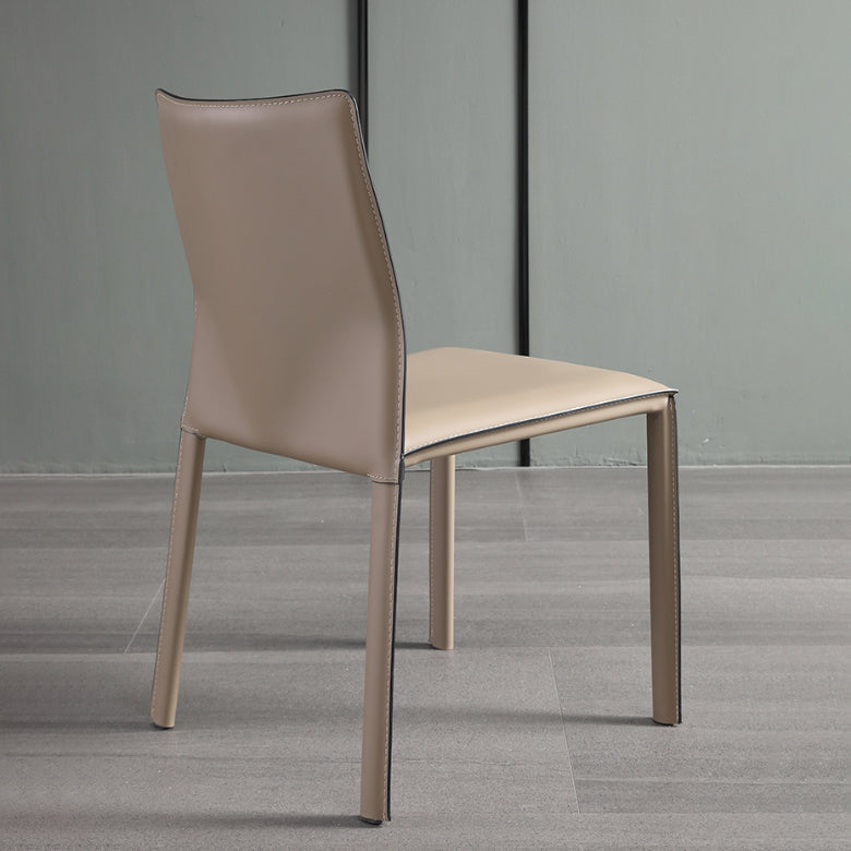 Silla de brazo sin brazo de comedor silla de comedor de cuero falso