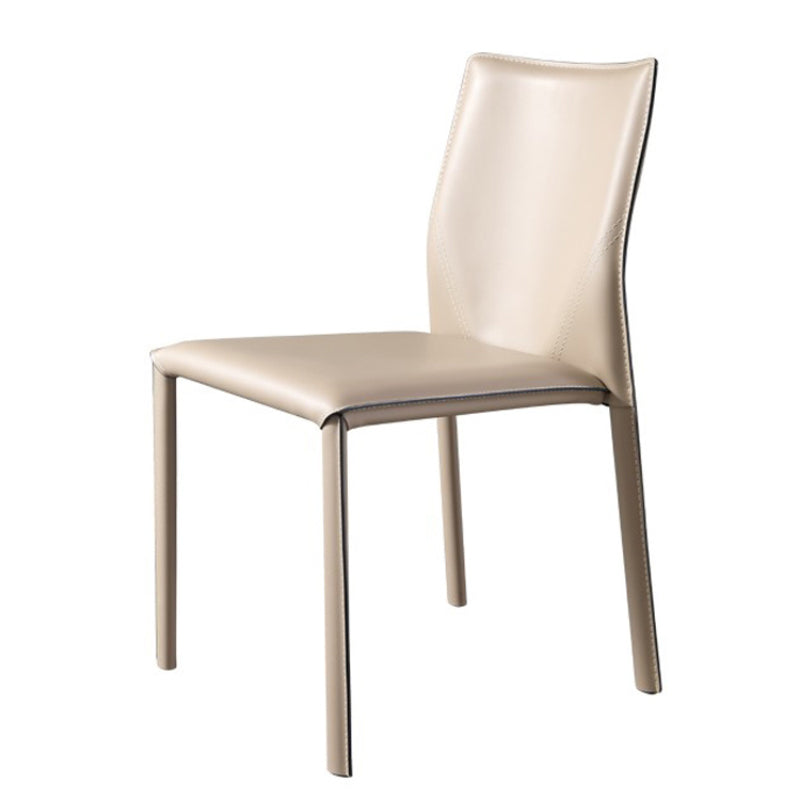 Silla de brazo sin brazo de comedor silla de comedor de cuero falso