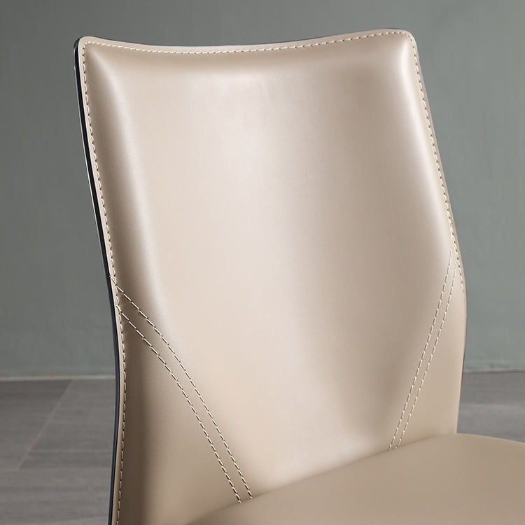 Silla de brazo sin brazo de comedor silla de comedor de cuero falso