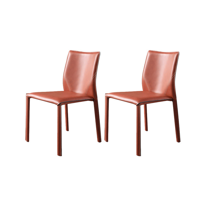 Silla de brazo sin brazo de comedor silla de comedor de cuero falso