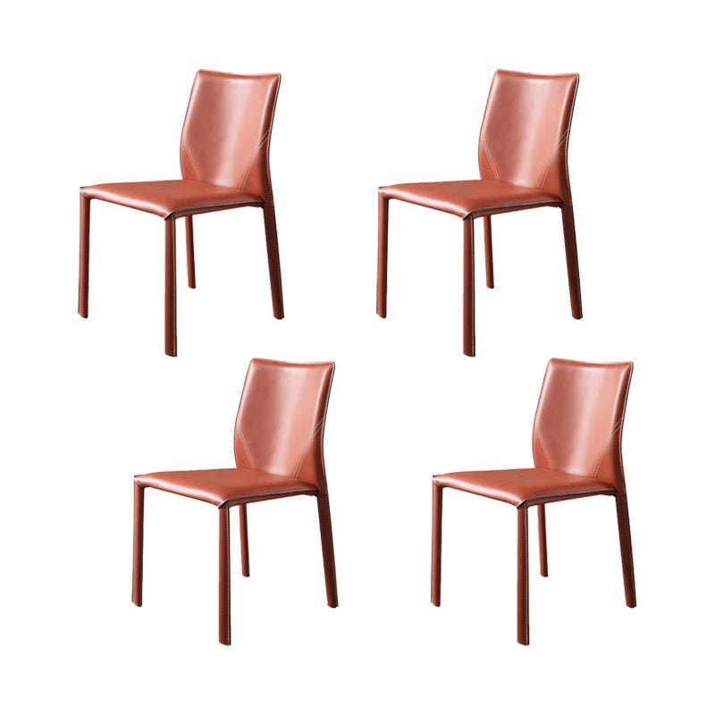 Silla de brazo sin brazo de comedor silla de comedor de cuero falso