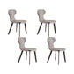 Contemporary Faux Leather Armless Chair Home Metal Dining Chair