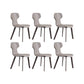 Contemporary Faux Leather Armless Chair Home Metal Dining Chair