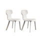 Contemporary Faux Leather Armless Chair Home Metal Dining Chair