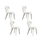 Contemporary Faux Leather Armless Chair Home Metal Dining Chair