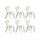 Contemporary Faux Leather Armless Chair Home Metal Dining Chair
