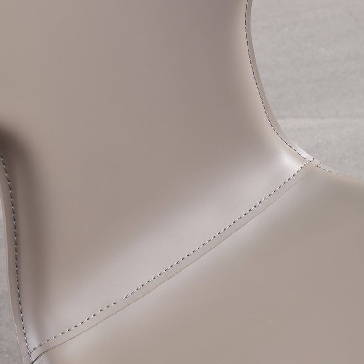 Contemporary Faux Leather Armless Chair Home Metal Dining Chair