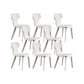 Contemporary Faux Leather Armless Chair Home Metal Dining Chair