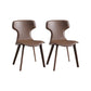 Contemporary Faux Leather Armless Chair Home Metal Dining Chair