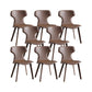 Contemporary Faux Leather Armless Chair Home Metal Dining Chair