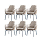 Industrial Kitchen Dining Chairs Fabric Arm Dining Chairs with Metal Legs 6 Piece Set Clearhalo 'Dining Chairs' 'Dining Tables & Seating' 'dining_chair' 'furn' 'furn_dining_chair' 'Furniture' 'Kitchen & Dining Furniture' 7163415