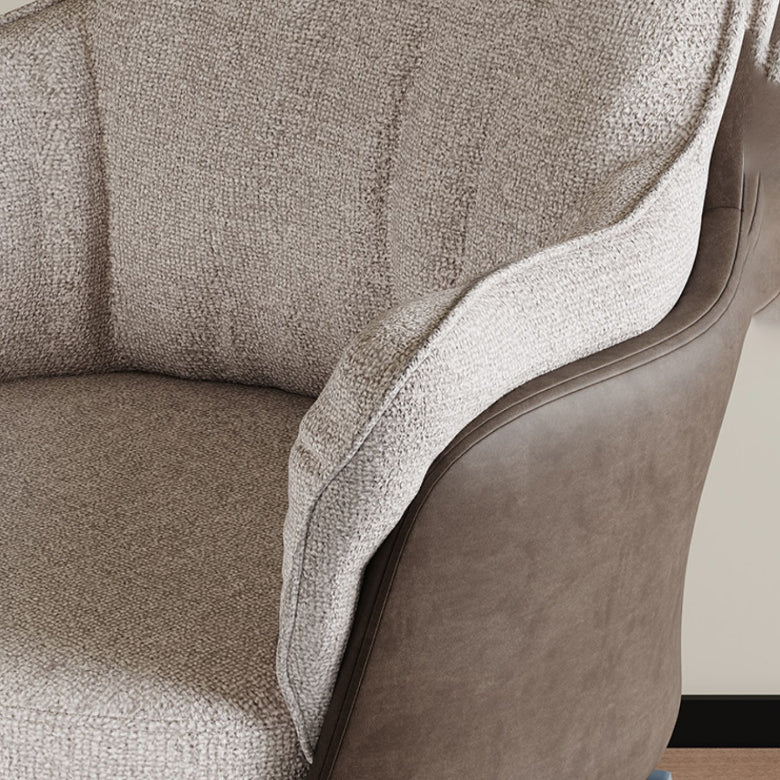 Industrial Kitchen Dining Chairs Fabric Arm Dining Chairs with Metal Legs Clearhalo 'Dining Chairs' 'Dining Tables & Seating' 'dining_chair' 'furn' 'furn_dining_chair' 'Furniture' 'Kitchen & Dining Furniture' 7163420