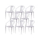 Contemporary Kitchen Dining Arm Chair Slat Back Plastic Chair