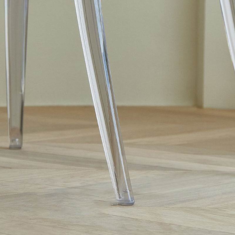 Contemporary Kitchen Dining Arm Chair Slat Back Plastic Chair