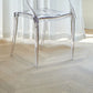 Contemporary Kitchen Dining Arm Chair Slat Back Plastic Chair