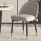 Nordic Kitchen Dining Chairs Faux Leather Parsons Armless Chair