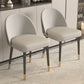 Nordic Kitchen Dining Chairs Faux Leather Parsons Armless Chair