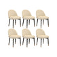 Nordic Kitchen Dining Chairs Faux Leather Parsons Armless Chair