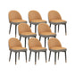 Nordic Kitchen Dining Chairs Faux Leather Parsons Armless Chair