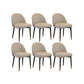 Nordic Kitchen Dining Chairs Faux Leather Parsons Armless Chair