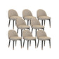 Nordic Kitchen Dining Chairs Faux Leather Parsons Armless Chair
