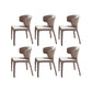 Faux Leather Dining Chairs Industrial Wingback Side Chair for Dining Room Camel 6 Piece Set Clearhalo 'Dining Chairs' 'Dining Tables & Seating' 'dining_chair' 'furn' 'furn_dining_chair' 'Furniture' 'Kitchen & Dining Furniture' 7163501