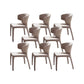 Faux Leather Dining Chairs Industrial Wingback Side Chair for Dining Room Camel 8 Piece Set Clearhalo 'Dining Chairs' 'Dining Tables & Seating' 'dining_chair' 'furn' 'furn_dining_chair' 'Furniture' 'Kitchen & Dining Furniture' 7163503