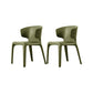 Faux Leather Dining Chairs Industrial Wingback Side Chair for Dining Room Dark Green 2 Piece Set Clearhalo 'Dining Chairs' 'Dining Tables & Seating' 'dining_chair' 'furn' 'furn_dining_chair' 'Furniture' 'Kitchen & Dining Furniture' 7163507