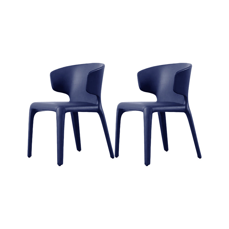 Faux Leather Dining Chairs Industrial Wingback Side Chair for Dining Room Dark Blue 2 Piece Set Clearhalo 'Dining Chairs' 'Dining Tables & Seating' 'dining_chair' 'furn' 'furn_dining_chair' 'Furniture' 'Kitchen & Dining Furniture' 7163514