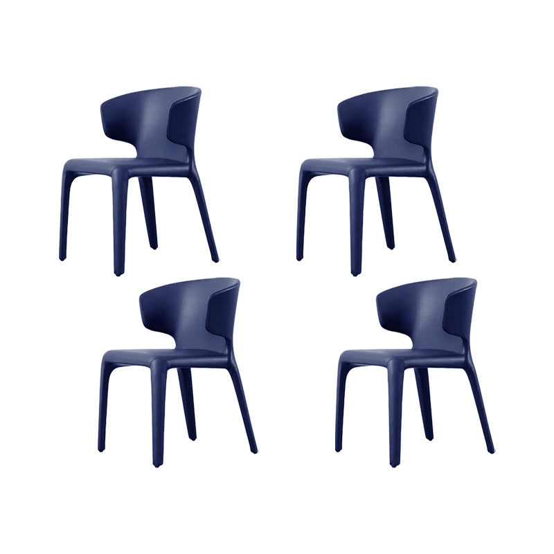 Faux Leather Dining Chairs Industrial Wingback Side Chair for Dining Room Dark Blue 4 Piece Set Clearhalo 'Dining Chairs' 'Dining Tables & Seating' 'dining_chair' 'furn' 'furn_dining_chair' 'Furniture' 'Kitchen & Dining Furniture' 7163515
