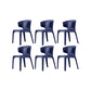 Faux Leather Dining Chairs Industrial Wingback Side Chair for Dining Room Dark Blue 6 Piece Set Clearhalo 'Dining Chairs' 'Dining Tables & Seating' 'dining_chair' 'furn' 'furn_dining_chair' 'Furniture' 'Kitchen & Dining Furniture' 7163516