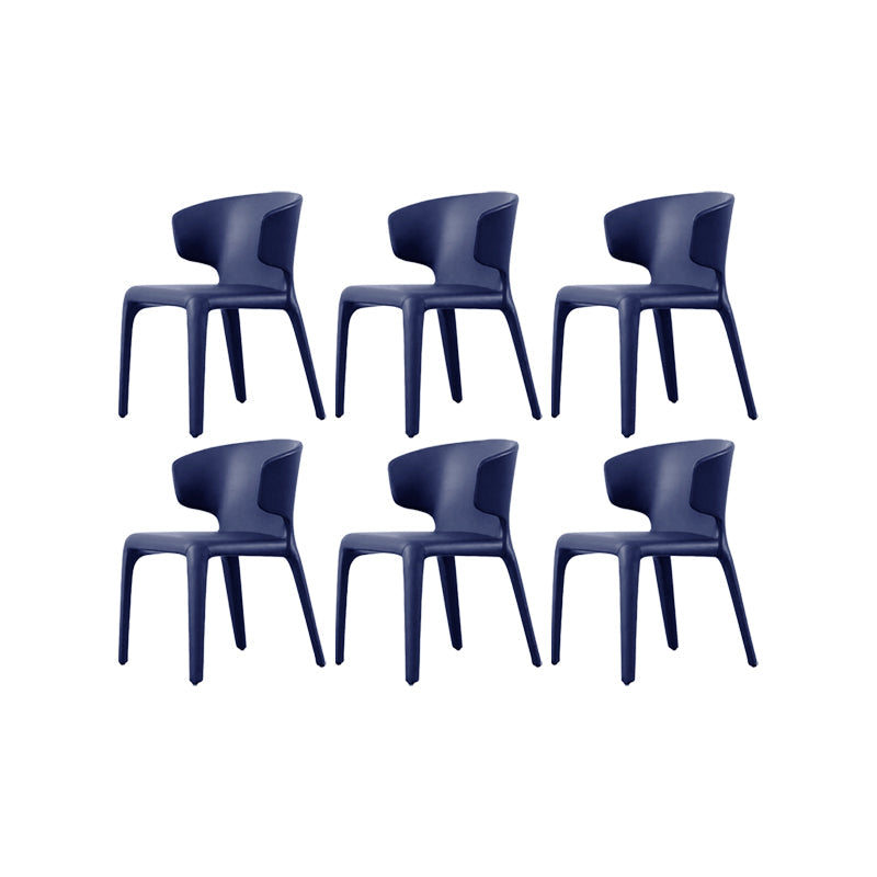 Faux Leather Dining Chairs Industrial Wingback Side Chair for Dining Room Dark Blue 6 Piece Set Clearhalo 'Dining Chairs' 'Dining Tables & Seating' 'dining_chair' 'furn' 'furn_dining_chair' 'Furniture' 'Kitchen & Dining Furniture' 7163516