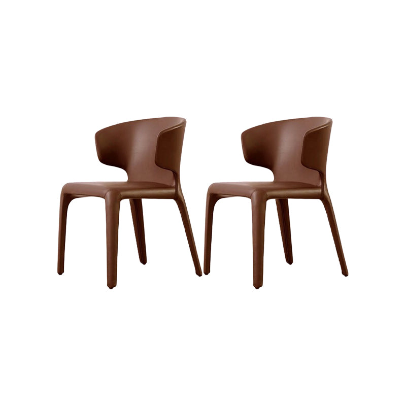 Faux Leather Dining Chairs Industrial Wingback Side Chair for Dining Room Coffee 2 Piece Set Clearhalo 'Dining Chairs' 'Dining Tables & Seating' 'dining_chair' 'furn' 'furn_dining_chair' 'Furniture' 'Kitchen & Dining Furniture' 7163519