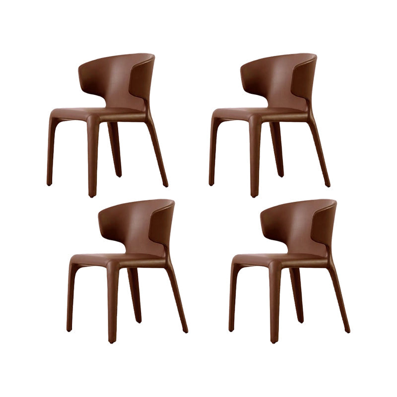 Faux Leather Dining Chairs Industrial Wingback Side Chair for Dining Room Coffee 4 Piece Set Clearhalo 'Dining Chairs' 'Dining Tables & Seating' 'dining_chair' 'furn' 'furn_dining_chair' 'Furniture' 'Kitchen & Dining Furniture' 7163520