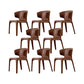 Faux Leather Dining Chairs Industrial Wingback Side Chair for Dining Room Coffee 8 Piece Set Clearhalo 'Dining Chairs' 'Dining Tables & Seating' 'dining_chair' 'furn' 'furn_dining_chair' 'Furniture' 'Kitchen & Dining Furniture' 7163522