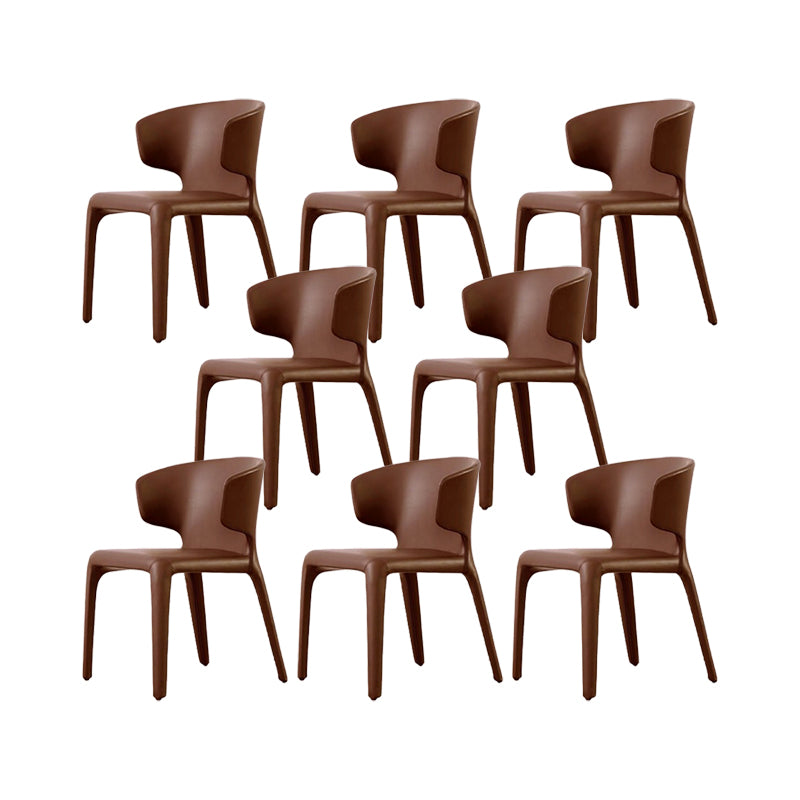 Faux Leather Dining Chairs Industrial Wingback Side Chair for Dining Room Coffee 8 Piece Set Clearhalo 'Dining Chairs' 'Dining Tables & Seating' 'dining_chair' 'furn' 'furn_dining_chair' 'Furniture' 'Kitchen & Dining Furniture' 7163522