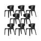 Faux Leather Dining Chairs Industrial Wingback Side Chair for Dining Room Black 8 Piece Set Clearhalo 'Dining Chairs' 'Dining Tables & Seating' 'dining_chair' 'furn' 'furn_dining_chair' 'Furniture' 'Kitchen & Dining Furniture' 7163527