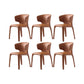Faux Leather Dining Chairs Industrial Wingback Side Chair for Dining Room Orange 6 Piece Set Clearhalo 'Dining Chairs' 'Dining Tables & Seating' 'dining_chair' 'furn' 'furn_dining_chair' 'Furniture' 'Kitchen & Dining Furniture' 7163531