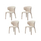 Faux Leather Dining Chairs Industrial Wingback Side Chair for Dining Room Beige 4 Piece Set Clearhalo 'Dining Chairs' 'Dining Tables & Seating' 'dining_chair' 'furn' 'furn_dining_chair' 'Furniture' 'Kitchen & Dining Furniture' 7163535