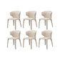 Faux Leather Dining Chairs Industrial Wingback Side Chair for Dining Room Beige 6 Piece Set Clearhalo 'Dining Chairs' 'Dining Tables & Seating' 'dining_chair' 'furn' 'furn_dining_chair' 'Furniture' 'Kitchen & Dining Furniture' 7163536