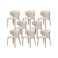 Faux Leather Dining Chairs Industrial Wingback Side Chair for Dining Room Beige 8 Piece Set Clearhalo 'Dining Chairs' 'Dining Tables & Seating' 'dining_chair' 'furn' 'furn_dining_chair' 'Furniture' 'Kitchen & Dining Furniture' 7163537