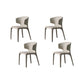 Faux Leather Dining Chairs Industrial Wingback Side Chair for Dining Room Light Gray 4 Piece Set Clearhalo 'Dining Chairs' 'Dining Tables & Seating' 'dining_chair' 'furn' 'furn_dining_chair' 'Furniture' 'Kitchen & Dining Furniture' 7163540