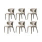 Faux Leather Dining Chairs Industrial Wingback Side Chair for Dining Room Light Gray 6 Piece Set Clearhalo 'Dining Chairs' 'Dining Tables & Seating' 'dining_chair' 'furn' 'furn_dining_chair' 'Furniture' 'Kitchen & Dining Furniture' 7163541