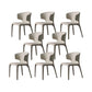 Faux Leather Dining Chairs Industrial Wingback Side Chair for Dining Room Light Gray 8 Piece Set Clearhalo 'Dining Chairs' 'Dining Tables & Seating' 'dining_chair' 'furn' 'furn_dining_chair' 'Furniture' 'Kitchen & Dining Furniture' 7163542