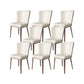 Faux Leather Dining Chairs Modern Parsons Armless Chair for Dining Room