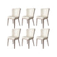 Faux Leather Dining Chairs Modern Parsons Armless Chair for Dining Room