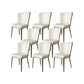 Faux Leather Dining Chairs Modern Parsons Armless Chair for Dining Room